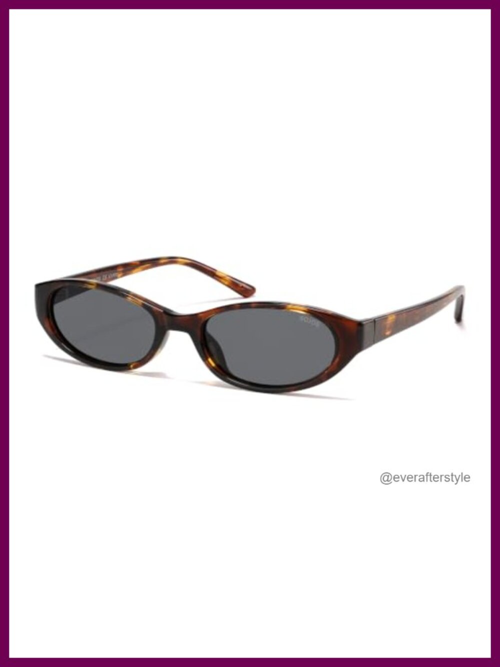 Polarized TR90 Oval Cateye Sunglasses UV400 with Case
